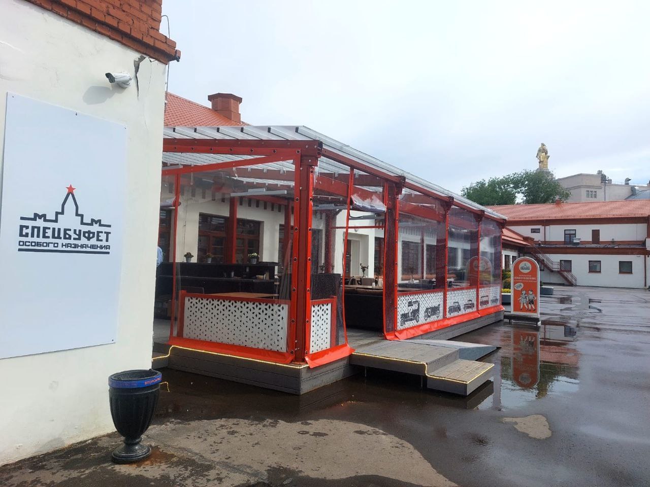 ПВХ шторы для летней террасы кафе в Видном