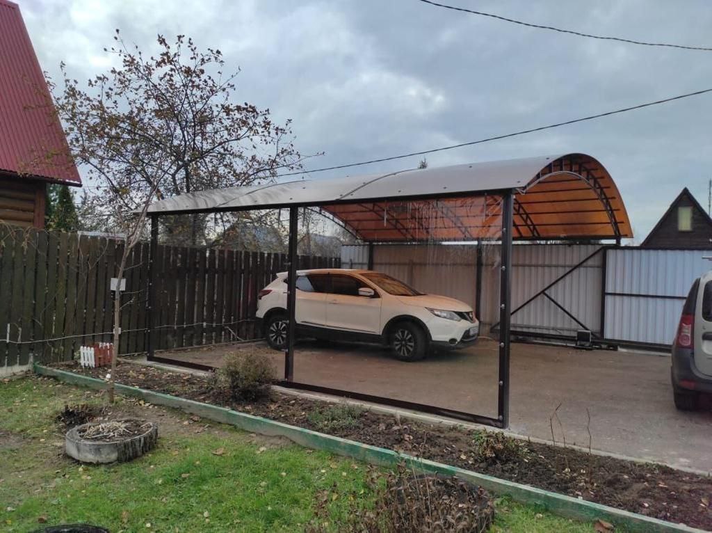 Прозрачные шторы ПВХ для навеса под автомобиль в Видном